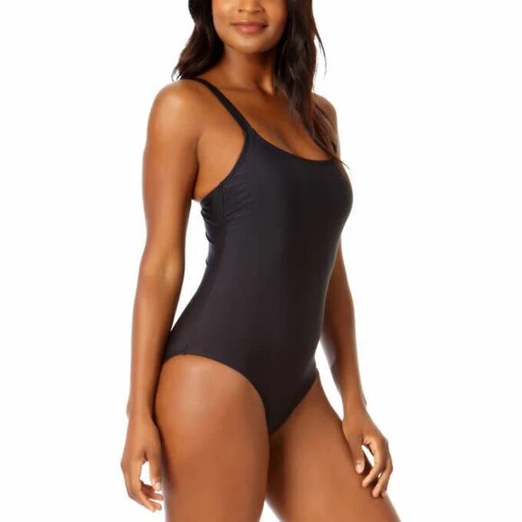 HURLEY ONE-PIECE SWIMSUIT XXL (2XL) BLACK RIBBED BATHING SUIT NWT 50+ UPF Padded - Picture 2 of 3